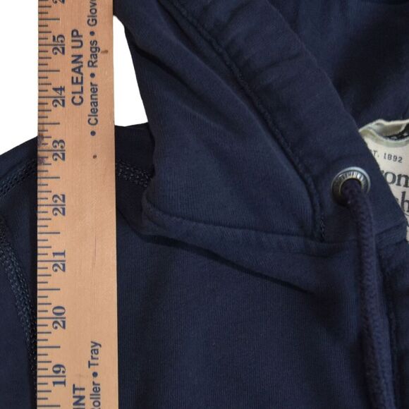 Abercombie Hoodie L Navy Full Zip Hooded Grunge Sweatshirt Vtg Y2K Skater Moto - Picture 4 of 6